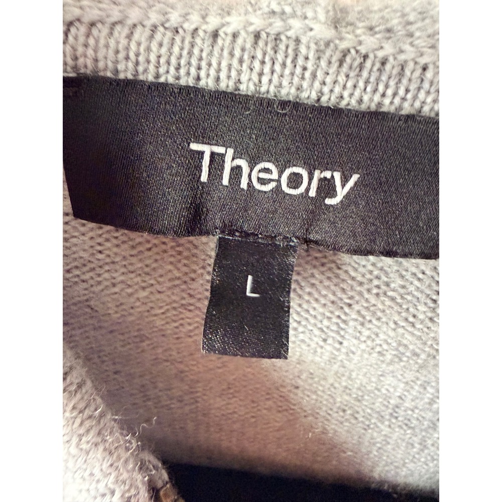 Theory Ryder Hoodie 1/4 Zip Merino Wool Sweater Size L - Picture 2 of 4